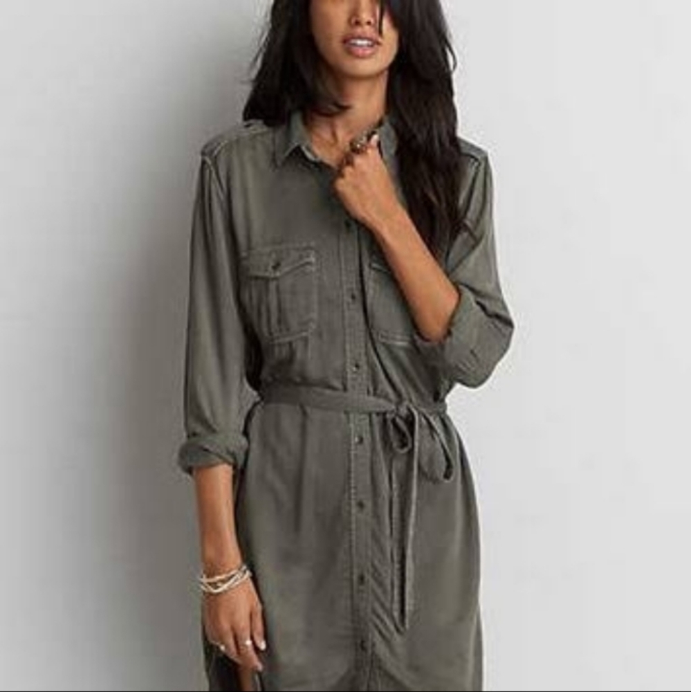 American Eagle Olive Green Dress